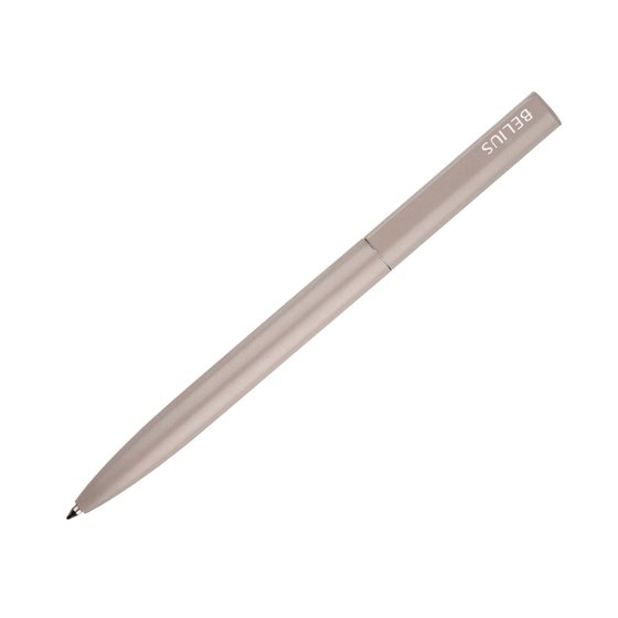 Boligrafo Belius Rocket B Aluminio Color Minimalista Gris Tinta Azul Caja Cilindrica