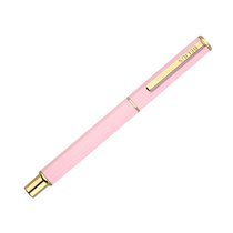 Boligrafo Belius Macaron Bliss Forma Hexagonal Color Rosa Y Dorado Tinta Azul Caja De Diseño