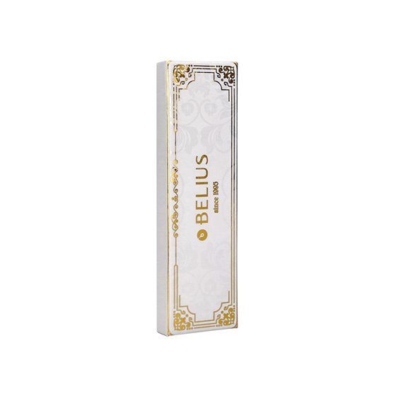 Boligrafo Belius Macaron Bliss Forma Hexagonal Color Blanco Y Dorado Tinta Azul Caja De Diseño