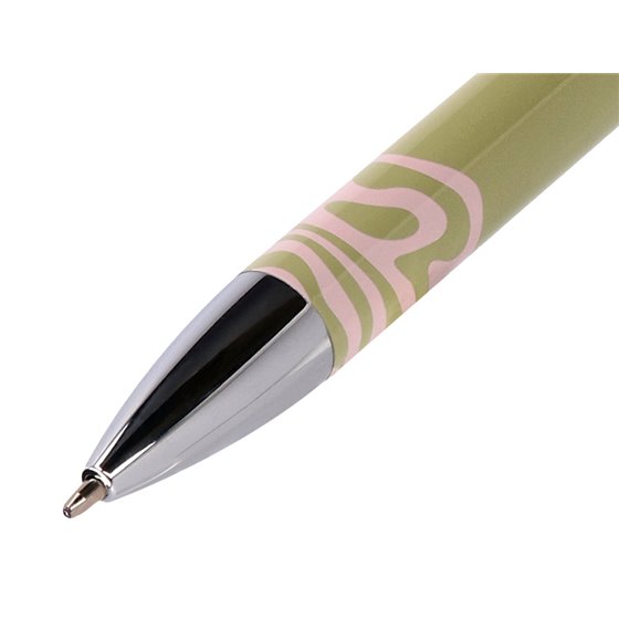 Boligrafo Belius Ink Dreams Aluminio Color Verde Matcha Y Rosa Plateado Frase Interior Tinta Azul Caja De Diseño