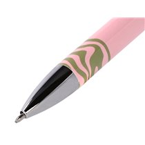 Boligrafo Belius Ink Dreams Aluminio Color Rosa Y Verde Matcha Plateado Frase Interior Tinta Azul Caja De Diseño