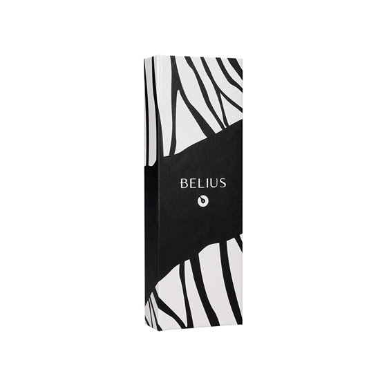 Boligrafo Belius Dualita Cuerpo Blanco Color Negro Tinta Azul Caja De Diseño