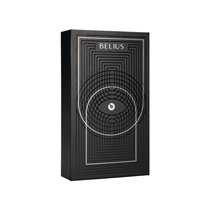Boligrafo Y Estuche Belius Turbo Aluminio Textura Punteada Negro Y Plateado Tinta Azul Caja De Diseño