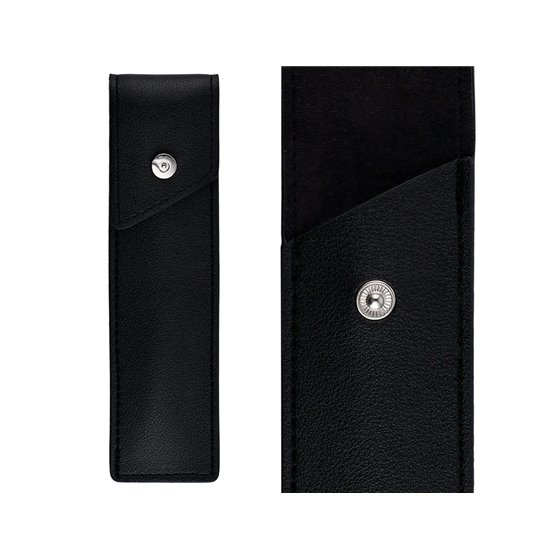 Boligrafo Y Estuche Belius Turbo Aluminio Textura Punteada Negro Y Plateado Tinta Azul Caja De Diseño