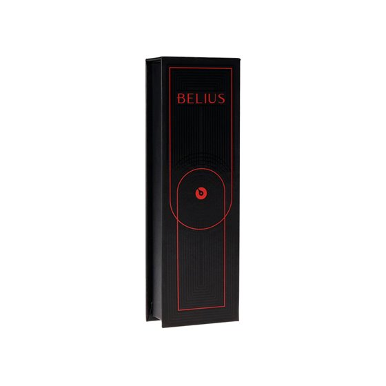 Boligrafo Belius Turbo Aluminio Color Rojo Y Negro Tinta Azul Caja De Diseño