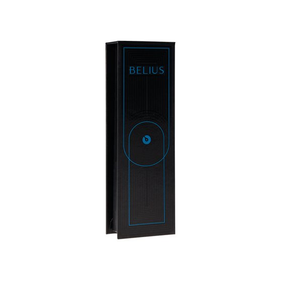 Boligrafo Belius Turbo Aluminio Color Azul Y Negro Tinta Azul Caja De Diseño