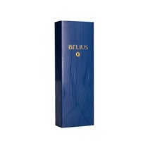 Boligrafo Belius Neptuno Aluminio Textura Wavy Color Azul Marino Tinta Azul Caja De Diseño