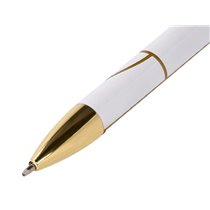 Boligrafo Belius Carte Blanche Color Y Blanco Dorado Tinta Azul Caja De Diseño