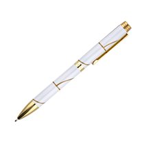Boligrafo Belius Carte Blanche Color Y Blanco Dorado Tinta Azul Caja De Diseño