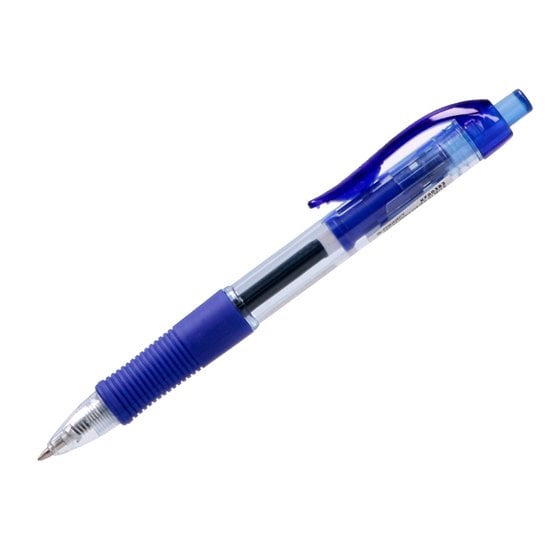 Boligrafo Q-Connect Sigma Retractil Con Sujecion De Caucho Tinta Gel 0,5 Mm Color Azul