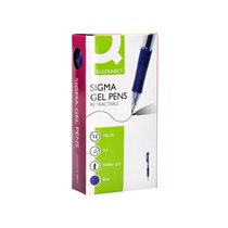 Boligrafo Q-Connect Sigma Retractil Con Sujecion De Caucho Tinta Gel 0,5 Mm Color Azul