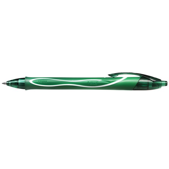 Boligrafo Bic Gelocity Quick Dry Retractil Tinta Gel Verde Punta De 0,7 Mm