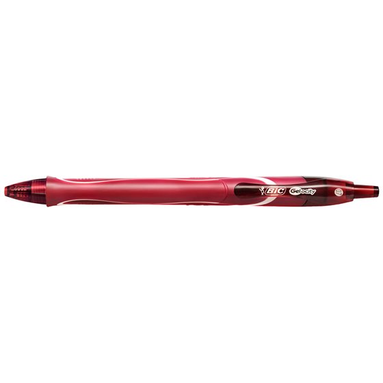 Boligrafo Bic Gelocity Quick Dry Retractil Tinta Gel Rojo Punta De 0,7 Mm