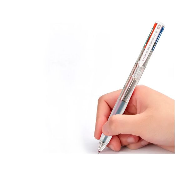 Boligrafo Pilot Super Grip G 4 Colores Retractil Sujecion De Caucho Tinta Base De Aceite Cuerpo Transparente