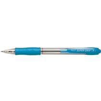 Boligrafo Pilot Super Grip Celeste Retractil Sujecion De Caucho Tinta Base De Aceite