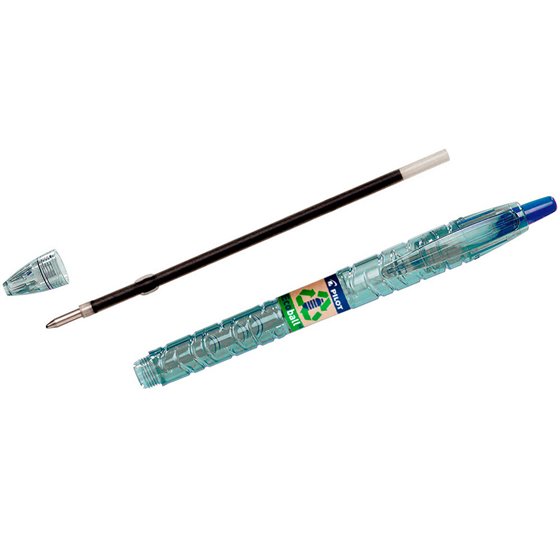 Boligrafo Pilot Ecoball Plastico Reciclado Tinta Aceite Punta De Bola 1 Mm Color Azul