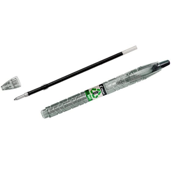 Boligrafo Pilot Ecoball Plastico Reciclado Tinta Aceite Punta De Bola 1 Mm Color Negro