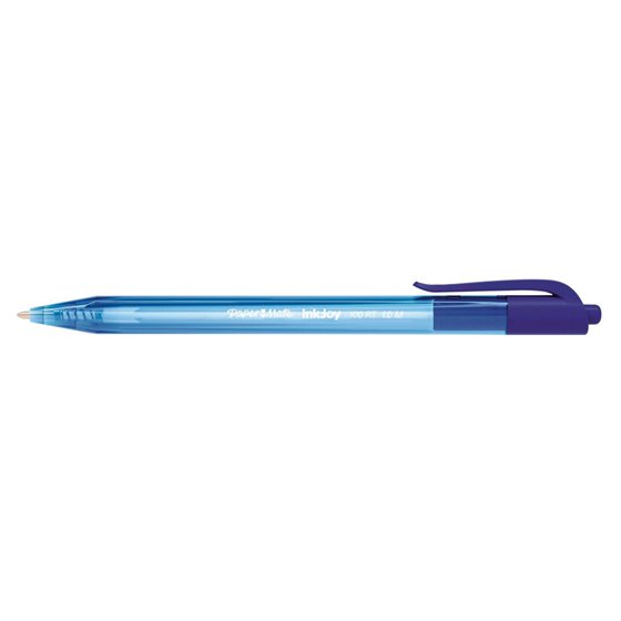 Boligrafo Paper Mate Inkjoy 100 Retractil Punta Media Azul