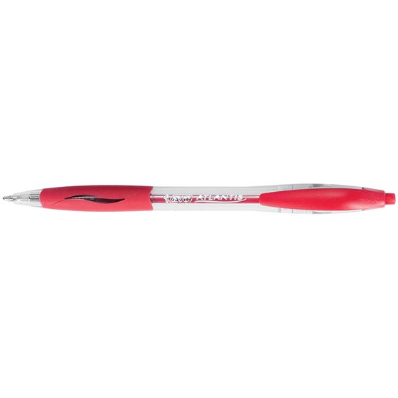 Boligrafo Bic Atlantis Rojo Retractil Tinta Aceite Punta De 1 Mm