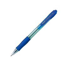 Boligrafo Pilot Super Grip Retractil Sujecion De Caucho Tinta Base De Aceite En Blister 1 Azul + 1 Rojo