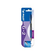 Boligrafo Pilot G-2 Azul Tinta Gel Retractil Sujecion De Caucho En Blister