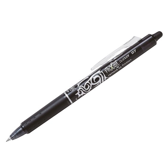 Boligrafo Pilot Frixion Clicker Borrable 0,7 Mm Punta Media Negro En Blister