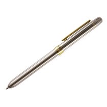 Boligrafo Milan Multifuncion Cromado Adornos Dorados Azul/Rojo/Portaminas 0,5 Mm/ Goma De Borrar En Caja Metal