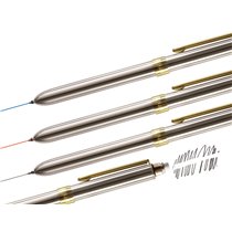 Boligrafo Milan Multifuncion Cromado Adornos Dorados Azul/Rojo/Portaminas 0,5 Mm/ Goma De Borrar En Caja Metal