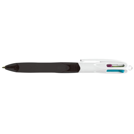 Boligrafo Bic Cuatro Colores Con Grip Colore Negro Punta 1,3 Mm