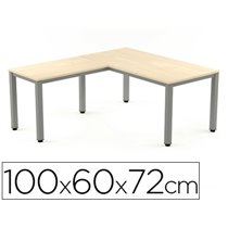 Ala Para Mesa Rocada Serie Executive 60X 100 Cm Derecha O Izquierda Acabado Ad01 Aluminio/ Haya