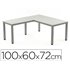 Ala Para Mesa Rocada Serie Executive 60X 100 Cm Derecha O Izquierda Acabado Ad02 Aluminio/ Gris
