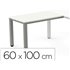 Ala Para Mesa Rocada Serie Executive 60X100 Cm Derecha O Izquierda Acabado Ad04 Aluminio/Blanco