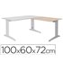 Ala Para Mesa Rocada Serie Metal 60X 100 Cm Derecha O Izquierda Acabado Ac01 Aluminio/ Haya