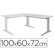 Ala Para Mesa Rocada Serie Metal 60X 100 Cm Derecha O Izquierda Acabado Ac02 Aluminio/ Gris