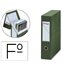 Archivador Con Tapa Pardo Carton Forrado Ollao Lomo Din A4 80 Mm Color Verde 335X250X80 Mm