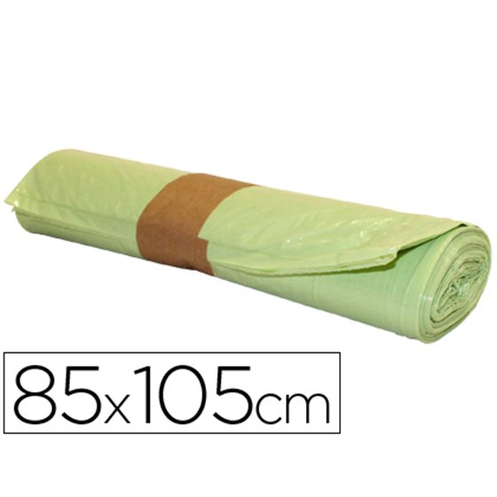 Bolsa Basura Industrial Amarilla 85X105Cm Galga 110 Rollo De 10 Unidades