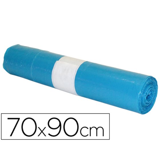 Bolsa Basura Industrial Azul 70X90Cm Galga 110 Rollo De 10 Unidades