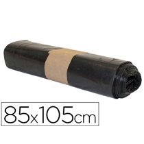 Bolsa Basura Industrial Biznaga Negra 85X105Cm Galga 120 Rollo De 10 Unidades