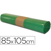 Bolsa Basura Industrial Verde 85X105Cm Galga 110 Rollo De 10 Unidades