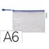 Bolsa Multiusos Tarifold Pvc Din A6 Apertura Superior Con Cremallera Portaboligrafo Y Correa Azul