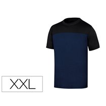 Camiseta De Algodon Deltaplus Color Azul/Negro Talla Xxl
