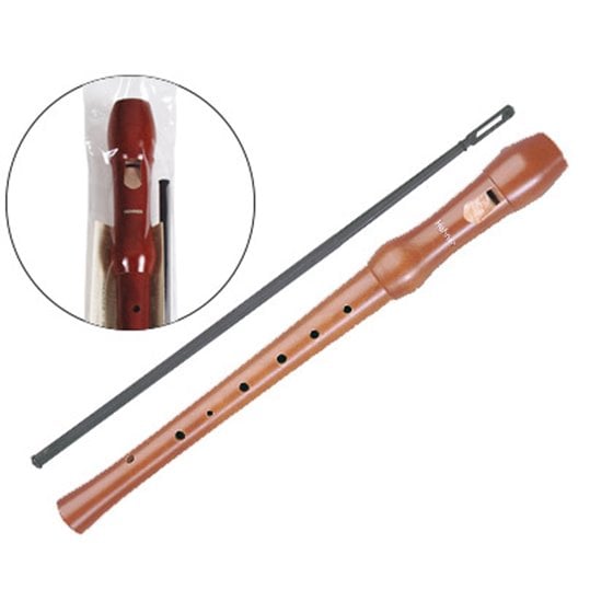 Flauta Hohner Madera Peral Lacada 9555 Dos Piezas En Funda Transparente