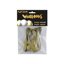 Globo 100% Latex Biodegradable Oro Blister De 6 Unidades