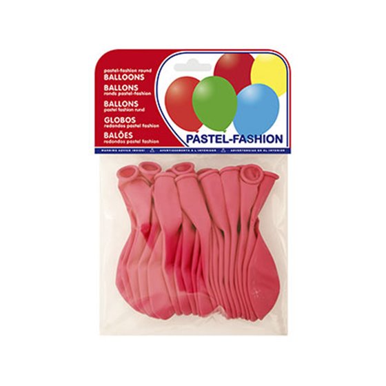 Globo 100% Latex Biodegradable Pastel Fucsia Bolsa De 20 Unidades