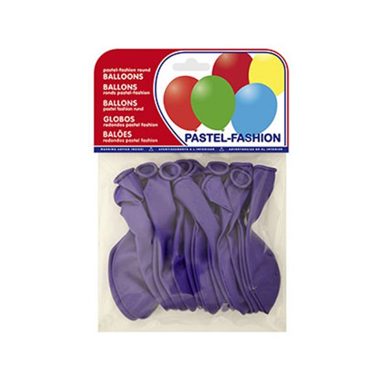 Globo 100% Latex Biodegradable Pastel Lila Bolsa De 20 Unidades