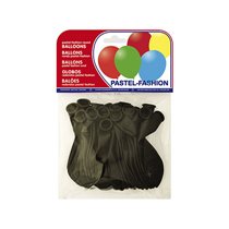 Globo 100% Latex Biodegradable Pastel Negro Bolsa De 20 Unidades