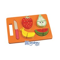 Juego Andreutoys Bandeja Frutas Para Cortar 21,4X15X3 Cm