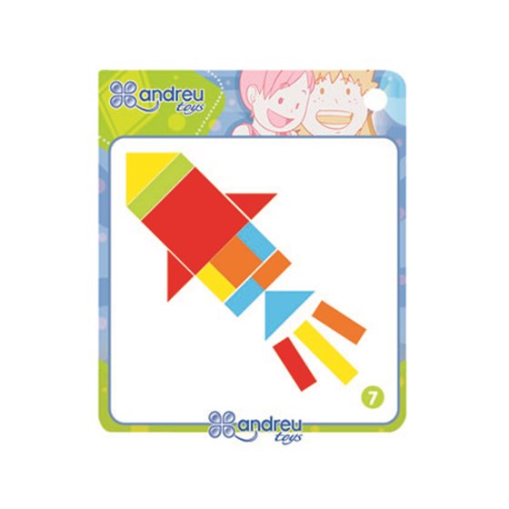 Juego Andreutoys Formas Geometricas Colores 42 Piezas + 24 Plantillas 28,6X28,6X3,8 Cm