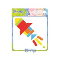 Juego Andreutoys Formas Geometricas Colores 42 Piezas + 24 Plantillas 28,6X28,6X3,8 Cm