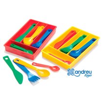 Juego Dantory Cuberteria 4 Servicios 17 Piezas 11,5X18,5X2,5 Cm